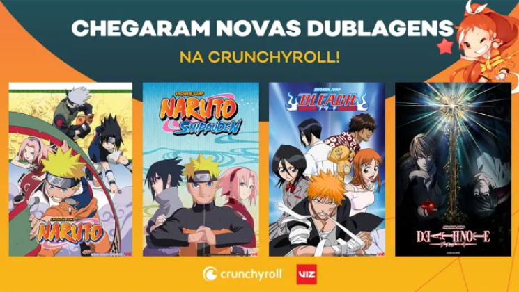 Crunchyroll confirma a dublagem de Naruto, Bleach e Death Note!